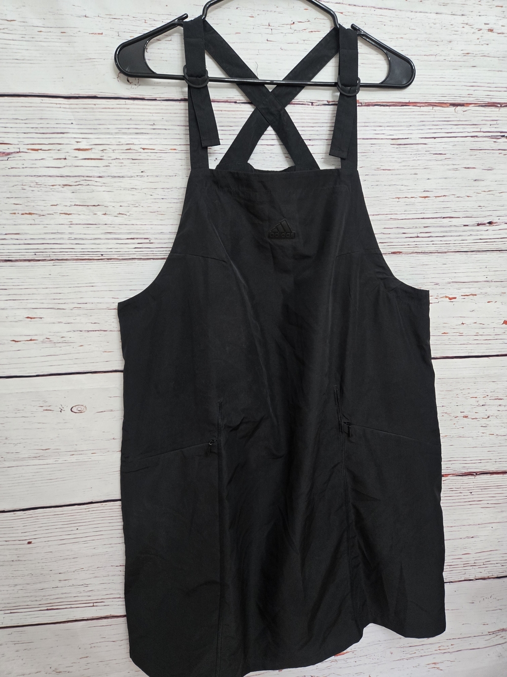 Adidas Black Utility Overall Dress Size L NWOT